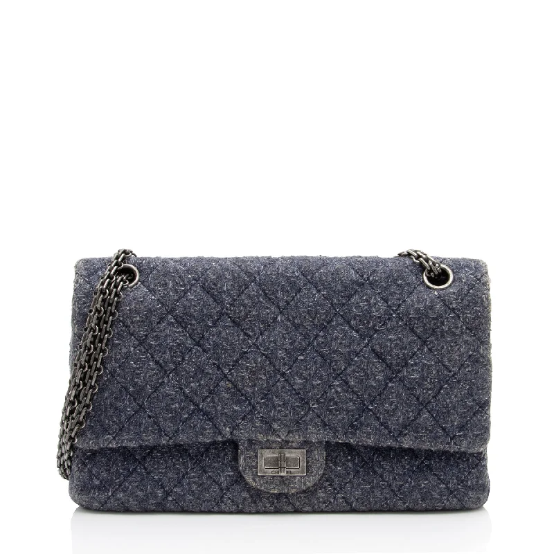 Elegant CHANEL bags for elegant women -Chanel Tweed 2.55 Reissue 226 Double Flap Bag (SHF-QcHwBS)