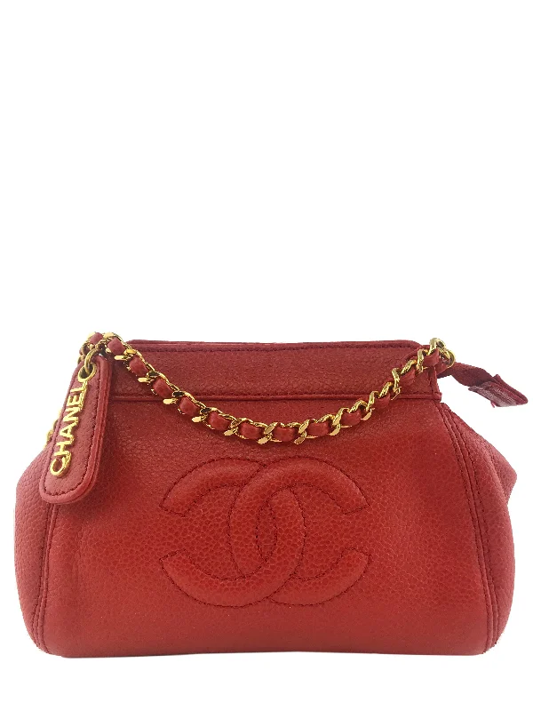 Timeless CHANEL bags with modern accents -Chanel Vintage Caviar Leather Mini Crossbody Bag