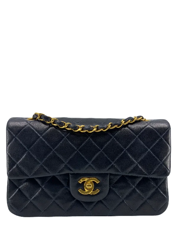 CHANEL bags for luxury collectors -Chanel Vintage Quilted Lambskin Small Classic Double Flap Bag