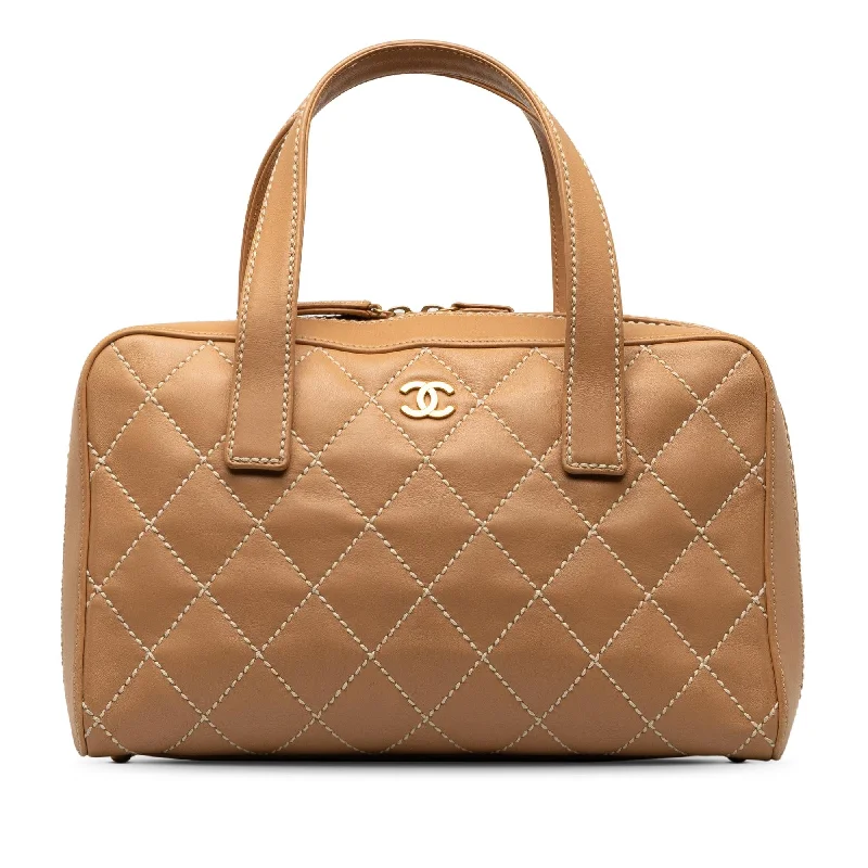 CHANEL bags for sophisticated outfits -Chanel Wild Stitch Lambskin Handbag (SHG-X7qxHU)