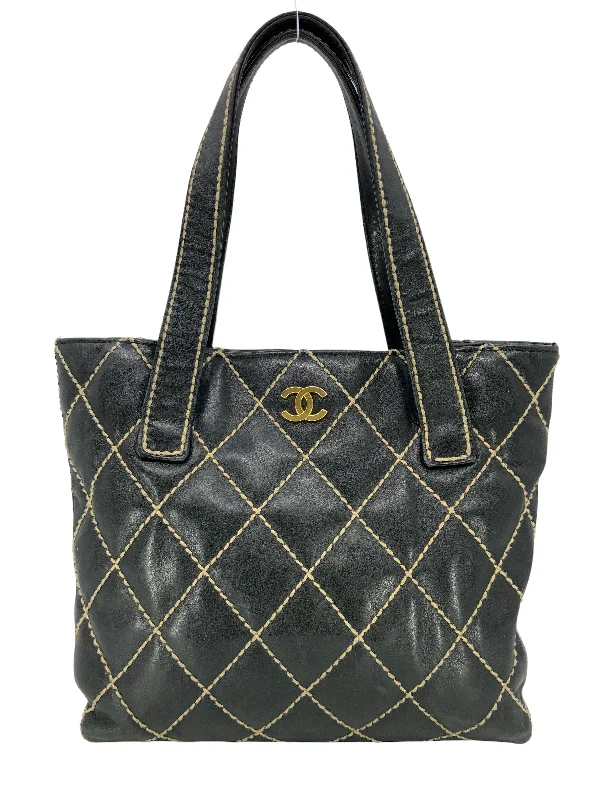 CHANEL bags with iconic design -CHANEL Wild Stitch Quilted Leather Small Surpique Tote Bag