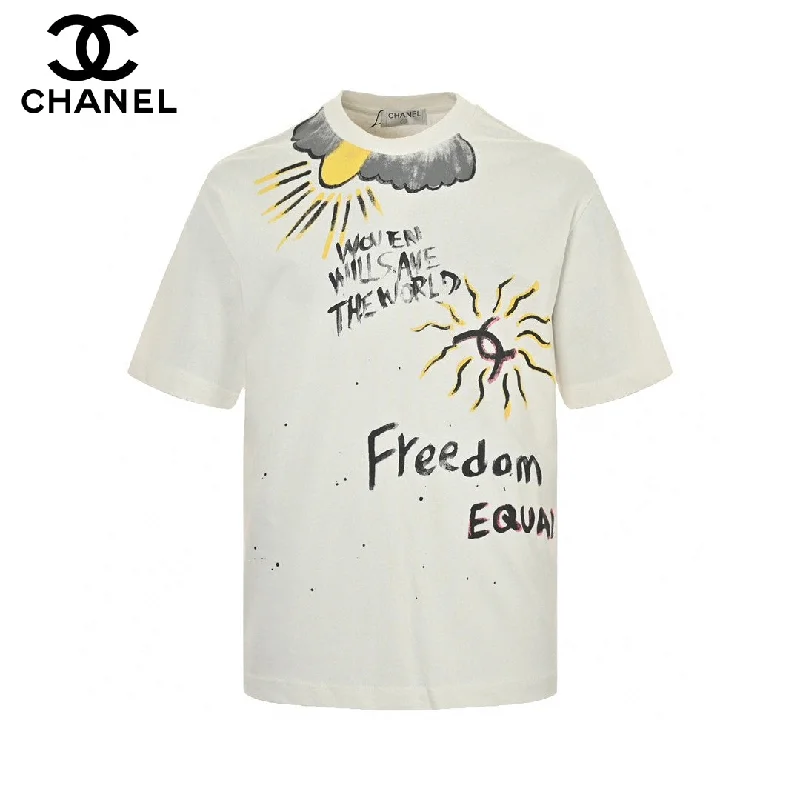 CHANEL dresses with classic cuts -Chanel "Women Will Save The World" T-Shirt in White