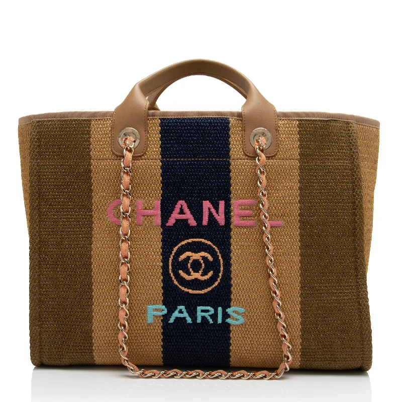 Buy CHANEL bags with plush leather -Chanel Woven Straw Deauville Medium Tote (SHF-ZWTbfx)