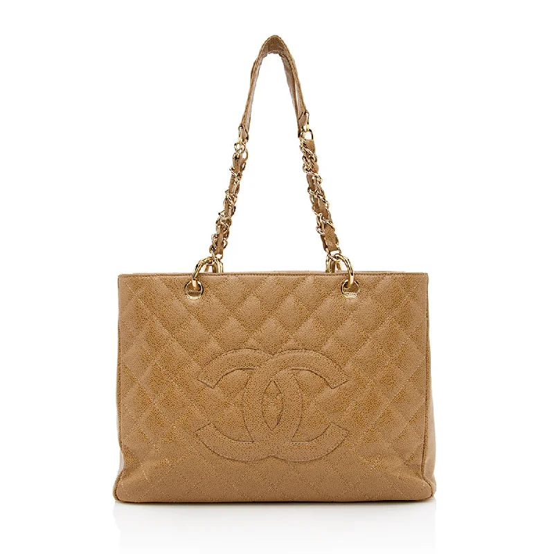 Trendy CHANEL bags for stylish women -Chanel Caviar Leather Grand Shopping Tote (SHF-16617)