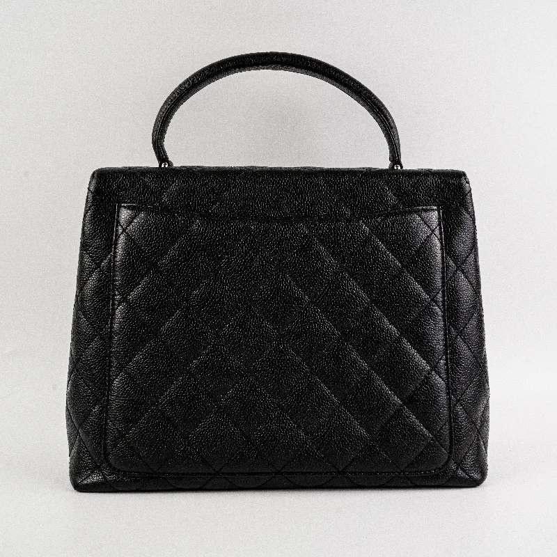 Chic CHANEL bags with quilted design -Chanel Kelly Caviar Top Handle Bag