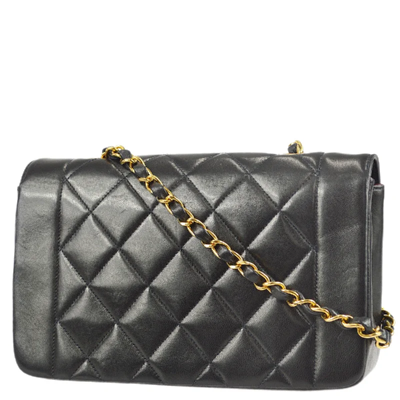 CHANEL bags for women’s fashion -Chanel * 1994-1996 Small Diana Chain Shoulder Bag Black Lambskin