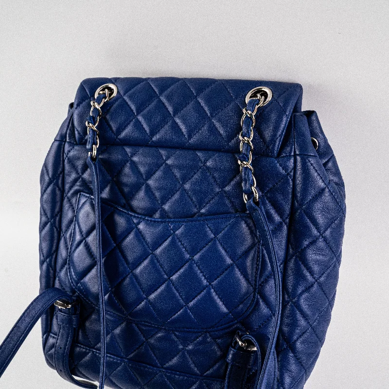 Buy CHANEL bags with high-quality craftsmanship -Chanel Small Urban Spirit Lambskin Blue Backpack