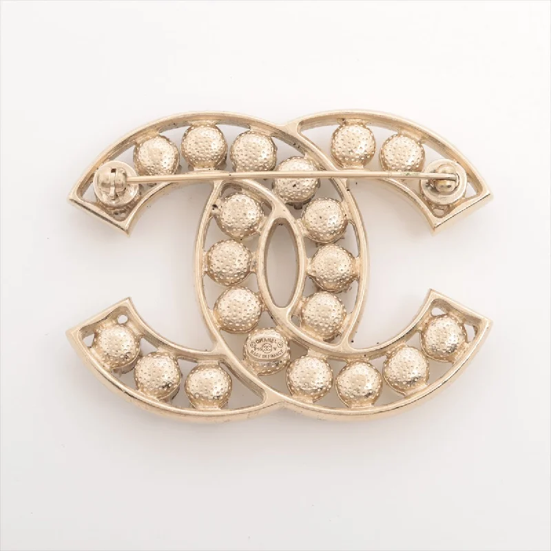 CHANEL rings with modern designs -Chanel Coco Logo Rhinestone Pearl Brooch Costume Jewellery