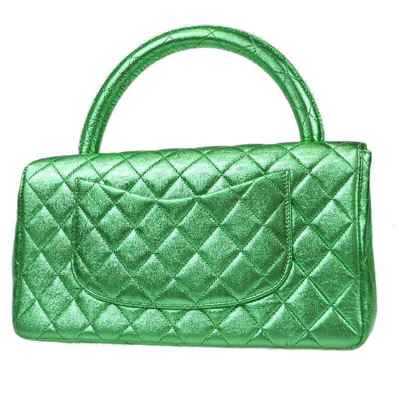 New arrivals of CHANEL bags -CHANEL 1994 Classic Flap Handbag Medium Metallic Green Lambskin