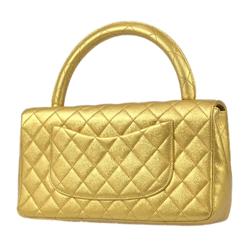 CHANEL bags with iconic quilting -Chanel 1991-1994 Classic Flap Handbag Gold Lambskin