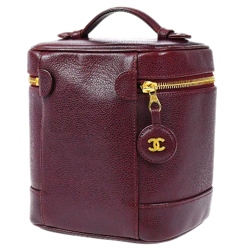 Exclusive CHANEL bags for fashion enthusiasts -Chanel 1994-1996 Timeless Vanity Handbag Bordeaux Caviar