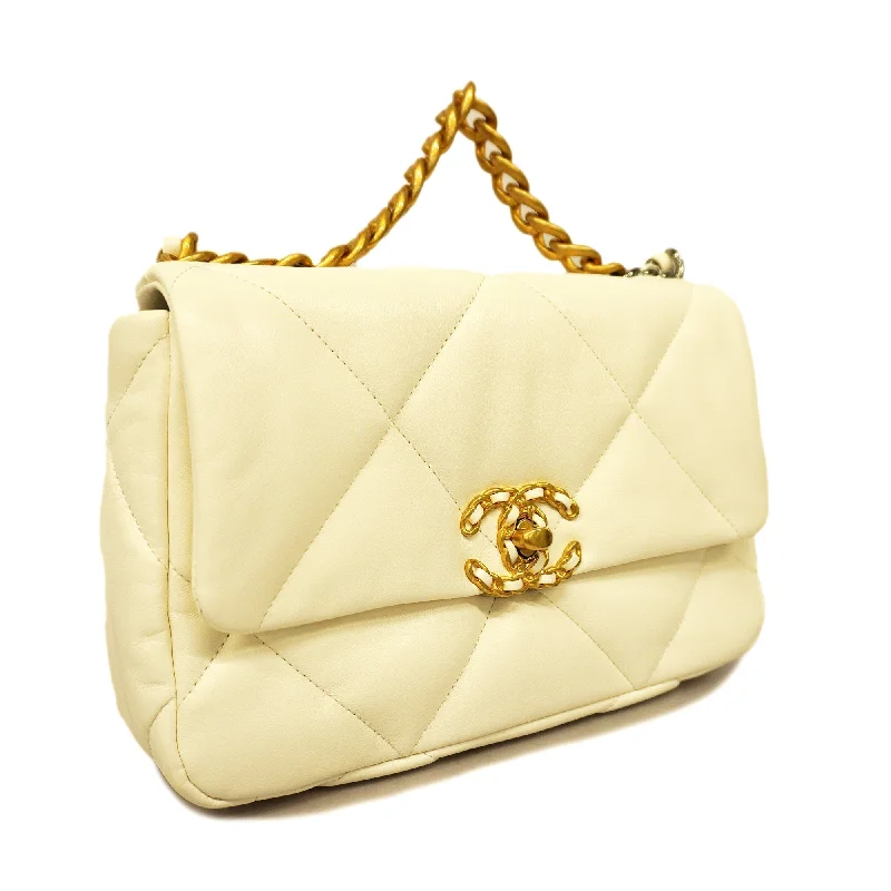 CHANEL bags with unique designs -CHANEL  1.9 Chain Shoulder Women's Leather Shoulder Bag White