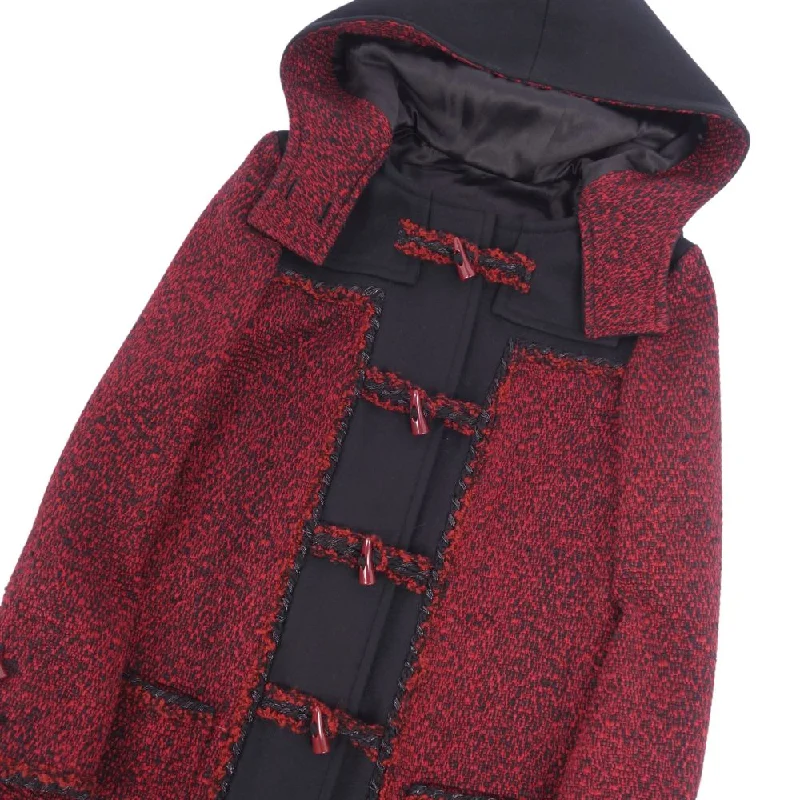 Buy CHANEL t-shirts and blouses -Chanel 11A P42310 Daphne Coat Mixed   French Made 40 (M equivalent) Red/Black