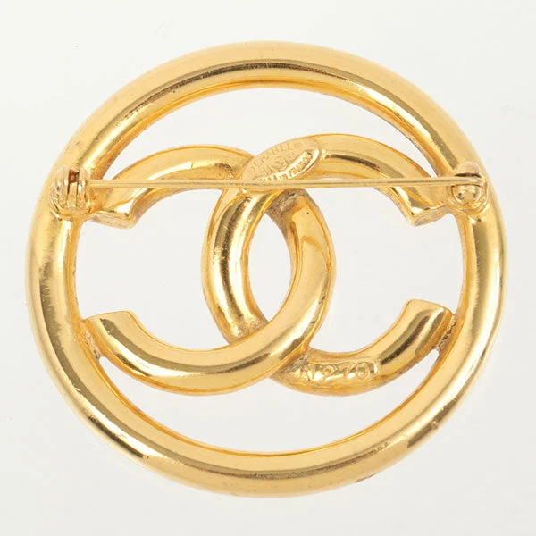 CHANEL cuff bracelets for women -Chanel 1993 Made Round Cutout Cc Mark Brooch