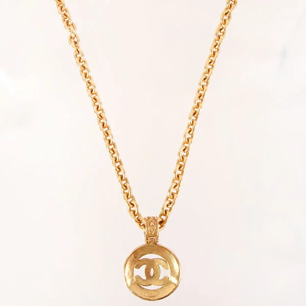 CHANEL earrings with classic detailing -CHANEL 1994 Made Round Cc Mark Necklace