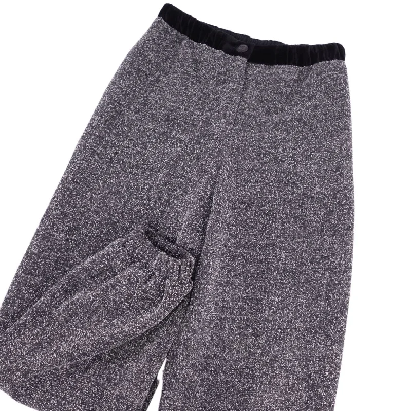 CHANEL sweaters and knitwear -Chanel 22AW P73400 Tweed Jogging Pants Coco Bottoms  36 (equivalent to S) Gr/Black