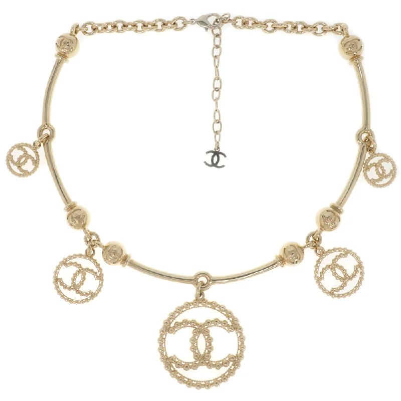 CHANEL bracelets with chain links -Chanel 5  Charm necklace Chocker C22C Coco CC Mark COCO 50cm G Color Accessories Jewelry