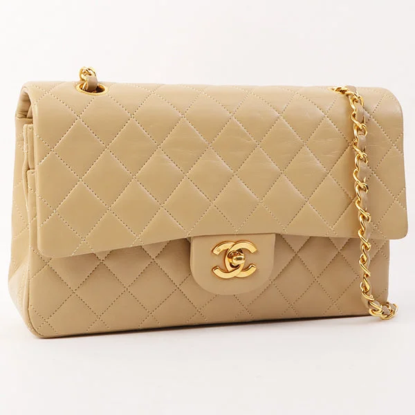 Exclusive CHANEL bags for fashion enthusiasts -Chanel Around 1990 Made Classic Flap Chain Bag 25Cm Beige