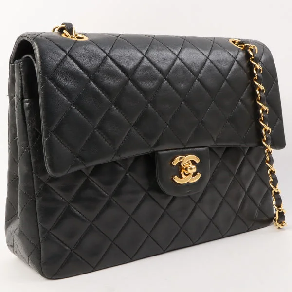 New season CHANEL bags for luxury lovers -Chanel Around 1990 Made Classic Flap Turn-Lock Chain Bag Black