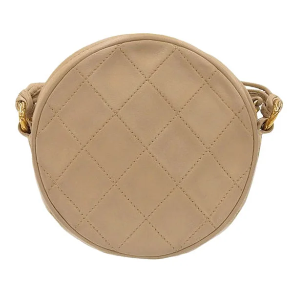 Luxury CHANEL bags for women -CHANEL Around 1990 Made Round Cc Mark Stitch Tassel Shoulder Bag Beige