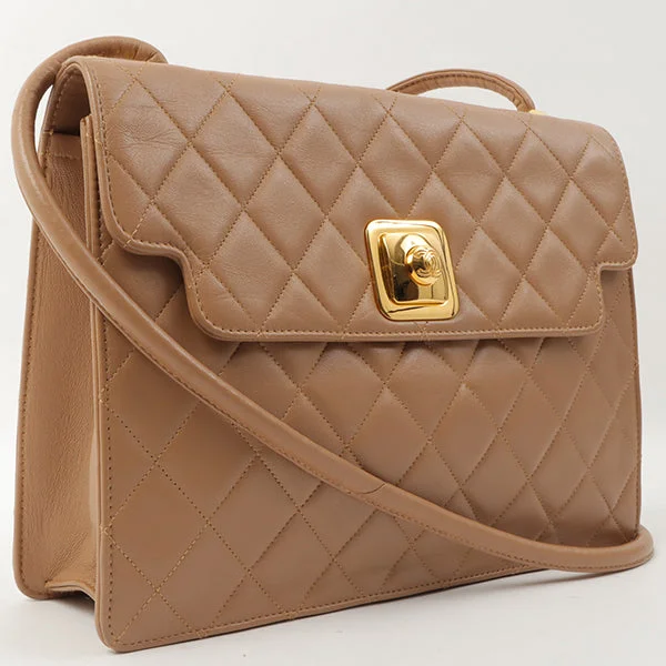 Buy CHANEL bags with fast shipping -Chanel Around 1990 Made Square Cc Mark Push Lock Shoulder Bag Amber