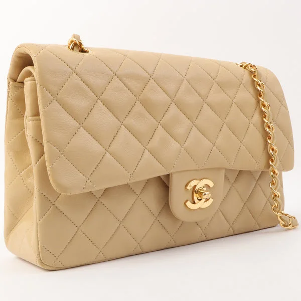 CHANEL 2025 collection bags -Chanel Around 1992 Made Classic Flap Chain Bag 25Cm Beige