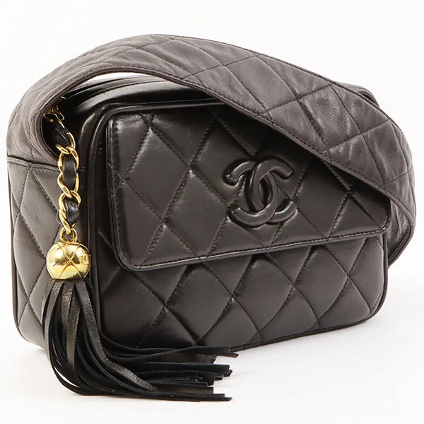 Buy new CHANEL bags 2025 -Chanel Around 1995 Made Cc Mark Fringe Shoulder Bag Black