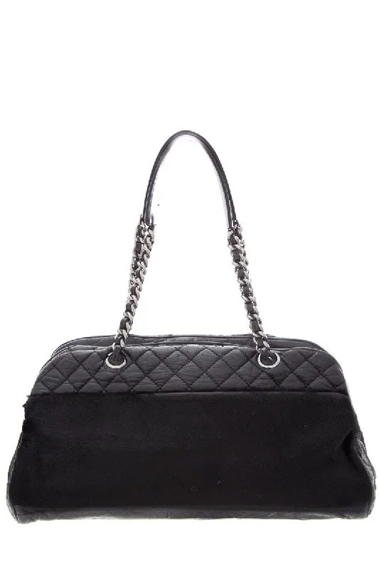 CHANEL bags for chic women -Chanel Black Quilted Pony Hair Handbag