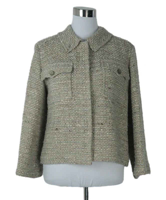 CHANEL collection of skirts and dresses -Chanel Blue & Beige Tweed Jacket sz 6