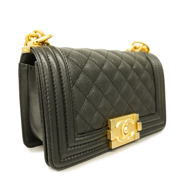 CHANEL evening bags -CHANEL  Boy  Chain Shoulder Bag Black