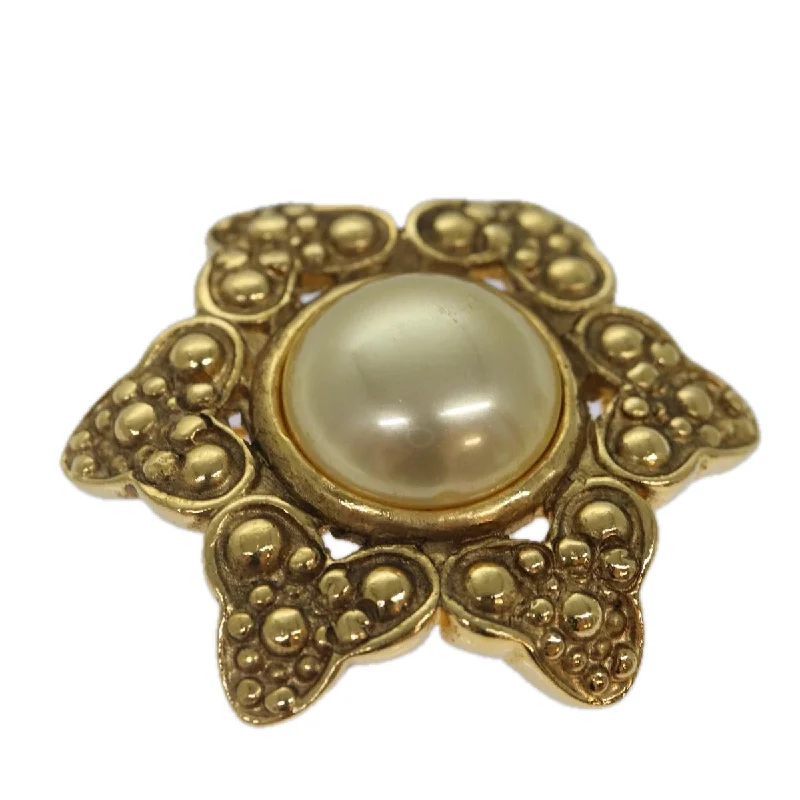 CHANEL iconic brooches -CHANEL Brooch Metal Gold Tone CC  bs17053