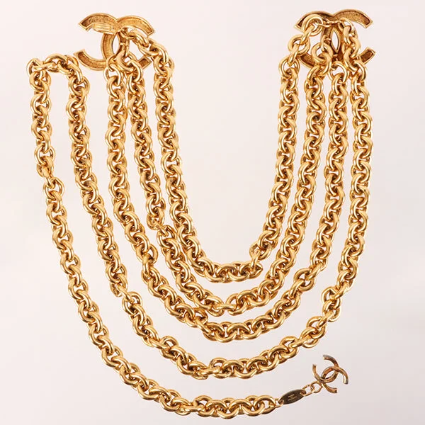 CHANEL Cc Mark Plate Chain Belt