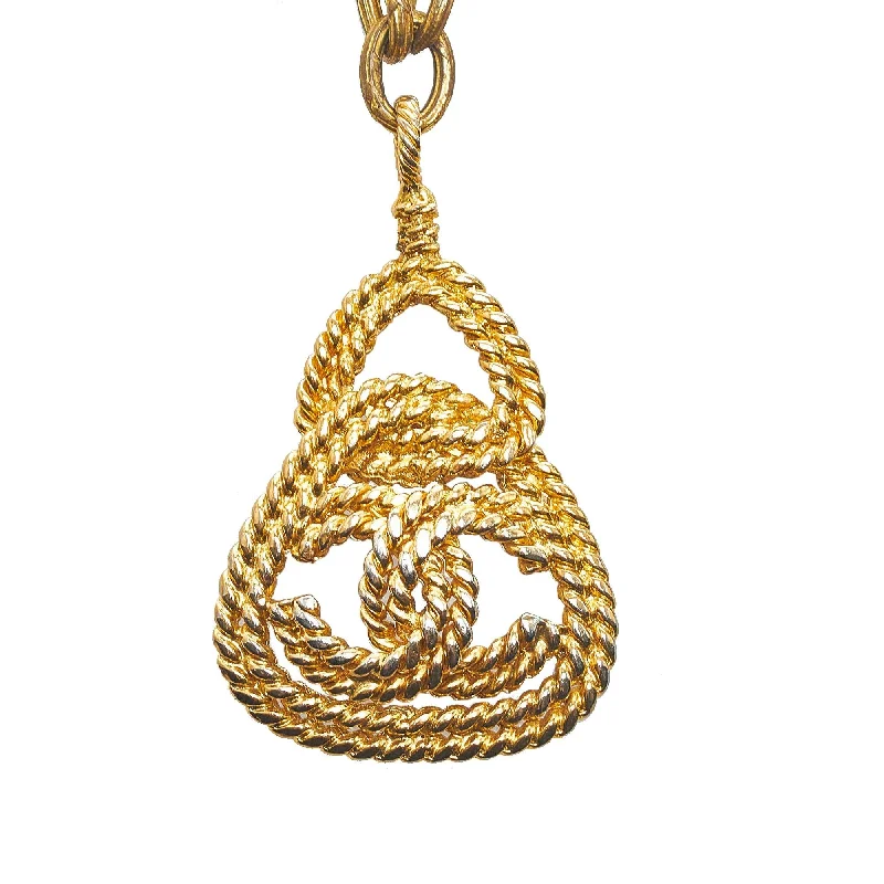 CHANEL hair accessories for women -Chanel CC Mark Rope Triangle Necklace (J6Hpb7)