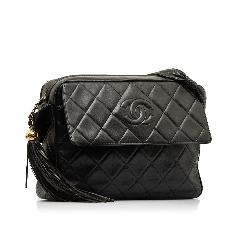 CHANEL bags with unique textures -Chanel CC Matelasse Tassel Crossbody (ZmhsO3)