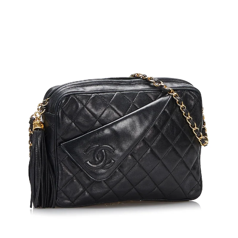 CHANEL bags with iconic design -Chanel CC Quilted Tassel Crossbody (vaQEDR)