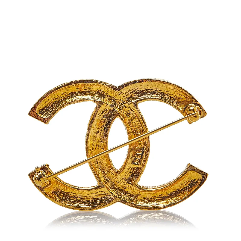 CHANEL gold necklaces for women -Chanel CC Rhinestone Brooch (0NyesH)