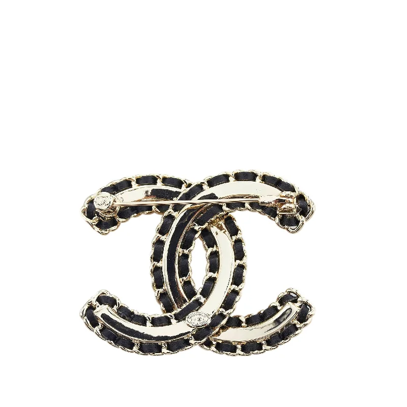 CHANEL watches with iconic face designs -Chanel CC Rhinestone Brooch (c5GS4r)