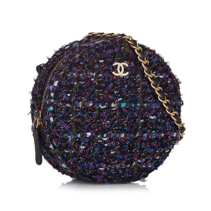 CHANEL luxury bags for fashion enthusiasts -Chanel CC Round Tweed Crossbody Bag (HyzfFk)