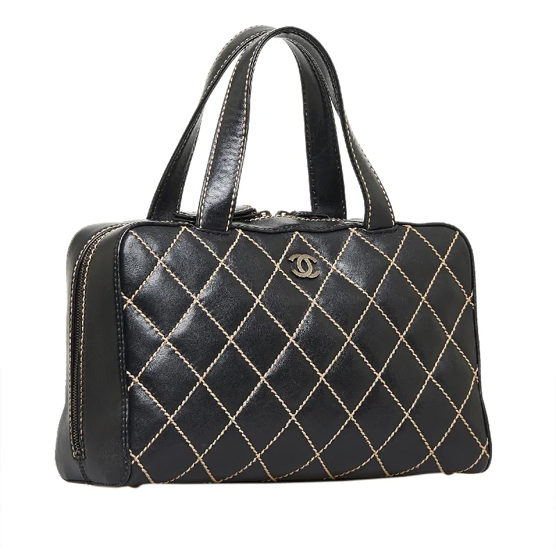 CHANEL black leather bags -Chanel CC Wild Stitch Handbag (BGmwDi)