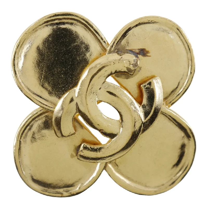 CHANEL luxury bracelets for women -Chanel CHANEL Clover Brooch G   1996 96P  28.8g Clover