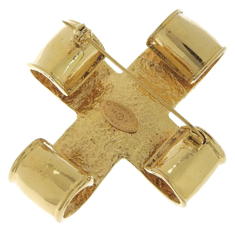 CHANEL rings with artistic designs -Chanel CHANEL Cross Brooch Coco Vintage G  French Made 1994 Gold 94P  33g Cross