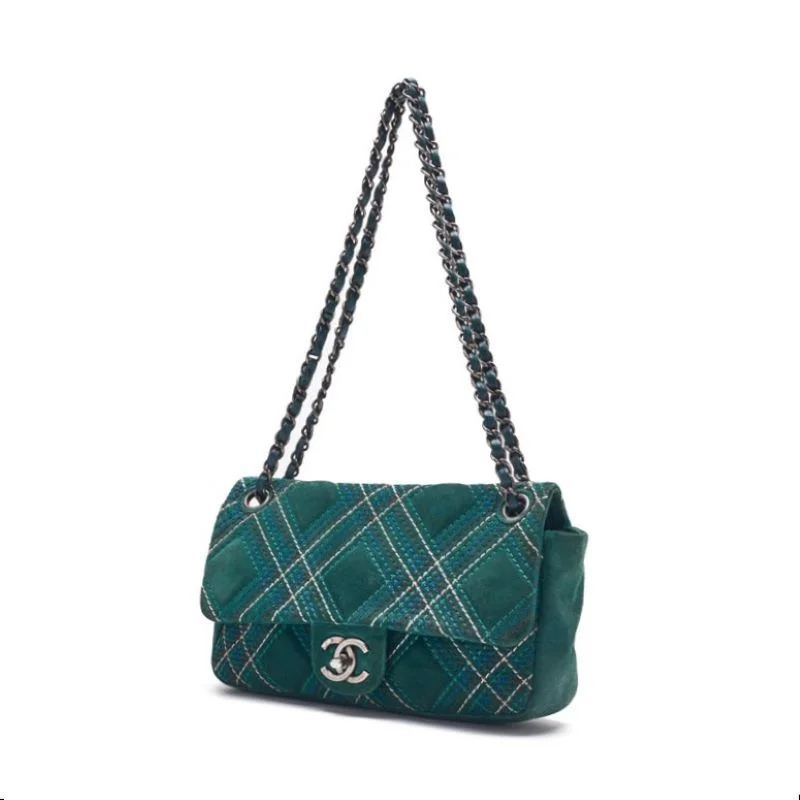 CHANEL bags with classic design -CHANEL CHANEL Wild Stitch Chain Shoulder Swede Green (Silver G ) Shoulder Bag Mini Shoulder Bag  Bag Hybrid 【 Ship】 Netherlands Online