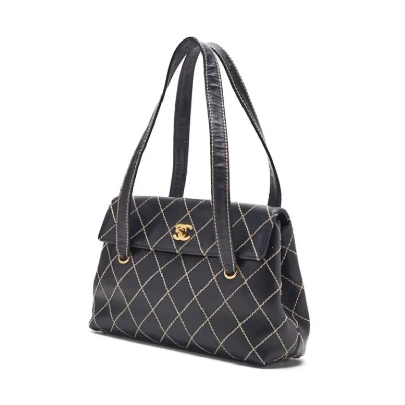 Designer CHANEL bags for formal occasions -CHANEL CHANEL Wild Stitch Turnlock Shoulder Bag  S Black  Shoulder Bag  Shoulder Bag Ladies Shoulder Bag Hybrid 【 Delivery】 Netherlands Online