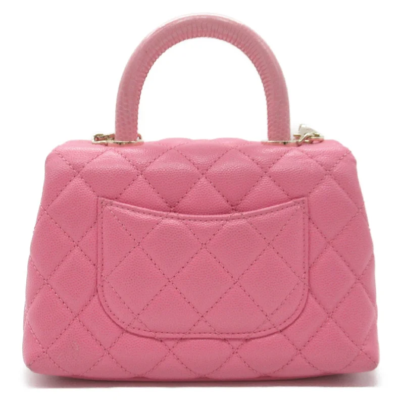 Buy CHANEL bags for luxury collection -Chanel Coco Handle Matrasse 2w Shoulder Bag 2way Shoulder Bag Caviar S (Greenhead)   Pink AS2215