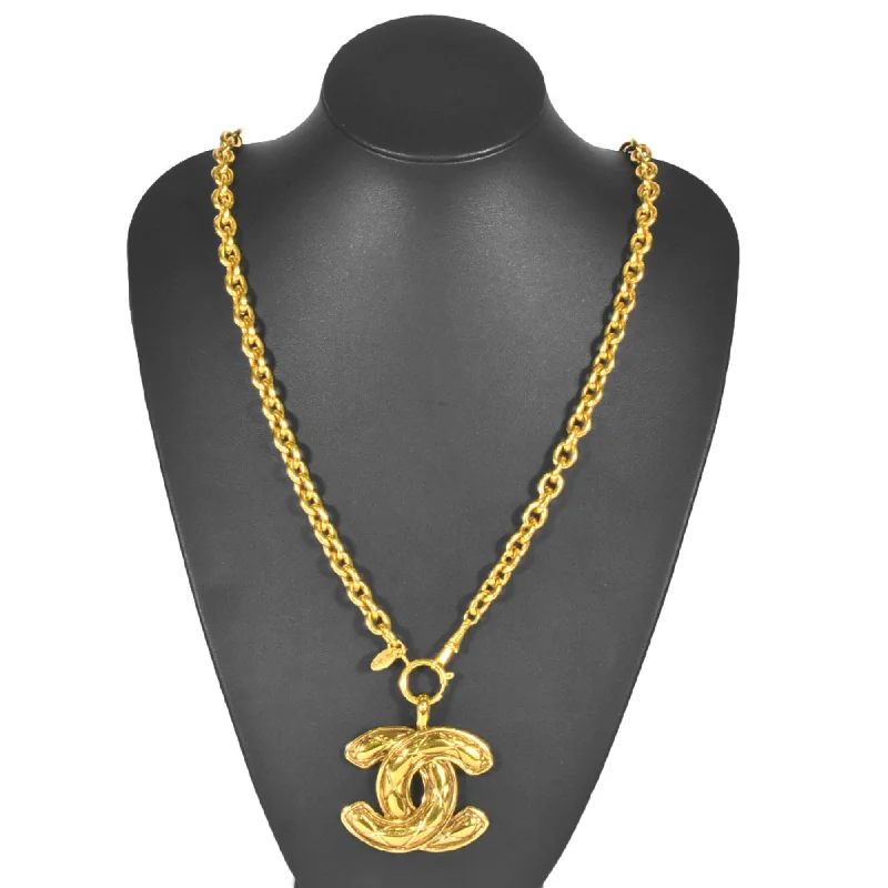 CHANEL signature jewelry for fashion lovers -CHANEL Cocomark Matelasse Long Necklace 79cm