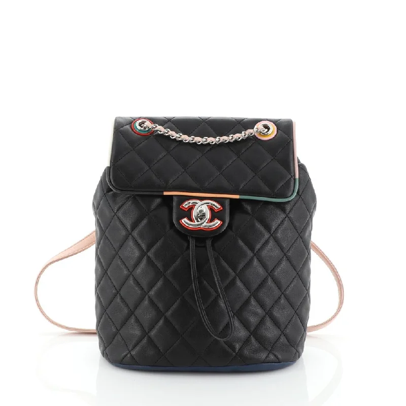 CHANEL bag with detachable chain -Chanel Cuba Urban Spirit Backpack Quilted Backpack