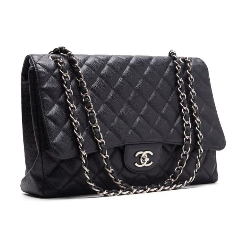 CHANEL bags for professional women -CHANEL Deca Double Flap Chain Shoulder Caviar S Black  Shoulder Bag Mini Shoulder Bag  Bag Hybrid 【 Delivery】 Netherlands Online