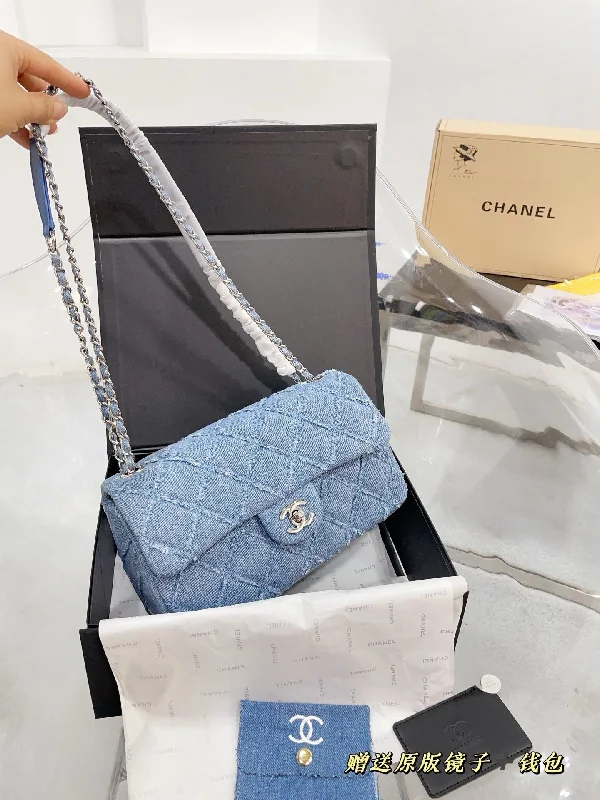 CHANEL bags with premium quilting -Chanel denim shoulder bag crossbody bag