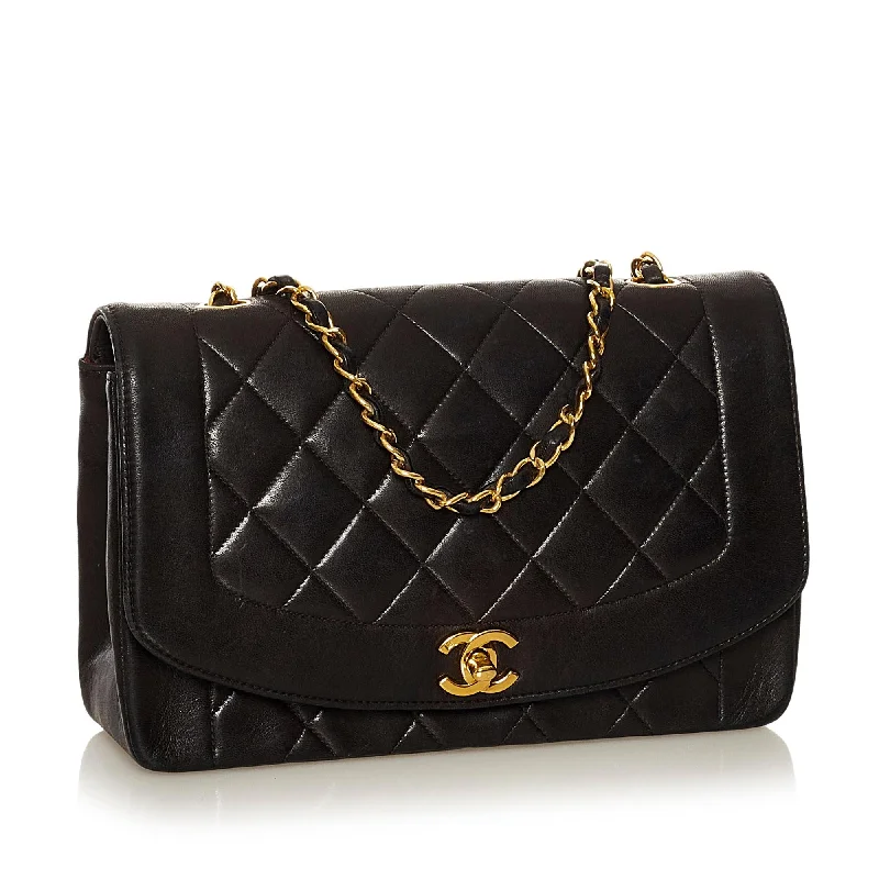 CHANEL handbags with modern aesthetic -Chanel Diana Lambskin Leather Crossbody Bag (VVfx3I)