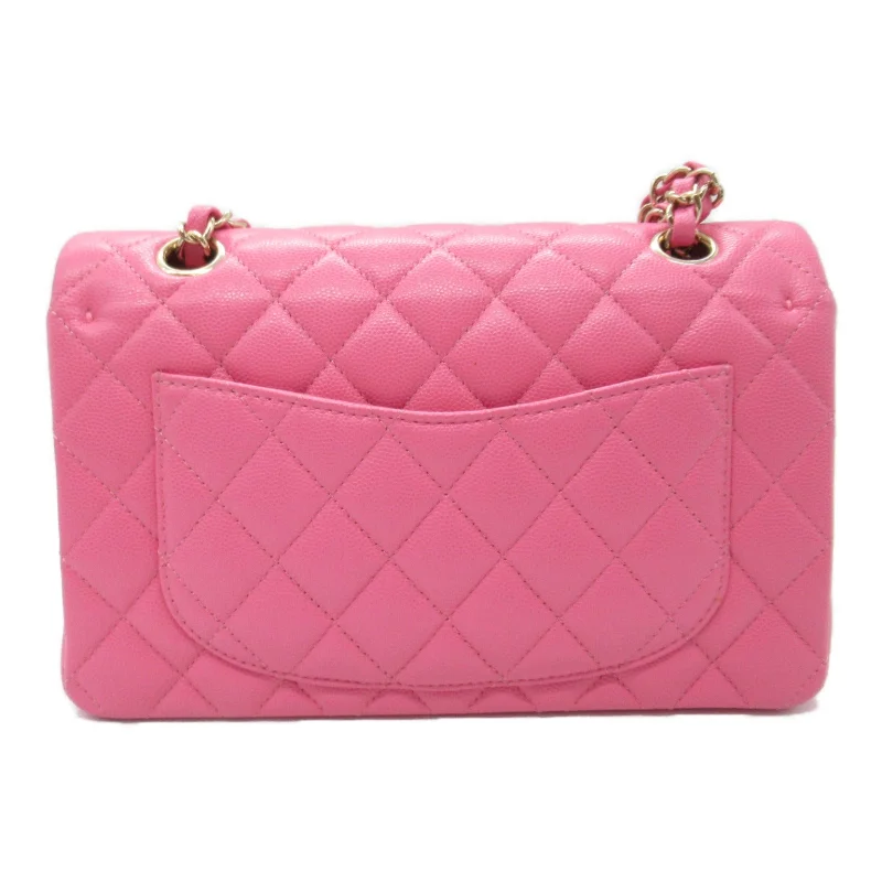 Buy CHANEL bags with high-quality materials -Chanel Double Flap Chain Shoulder Bag Caviar S (Green )  Pink Ladies